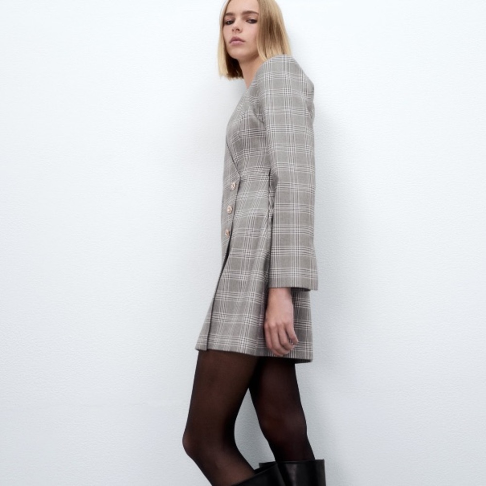 NEW! Zara Plaid Blazer Dress - Picture 5 of 13
